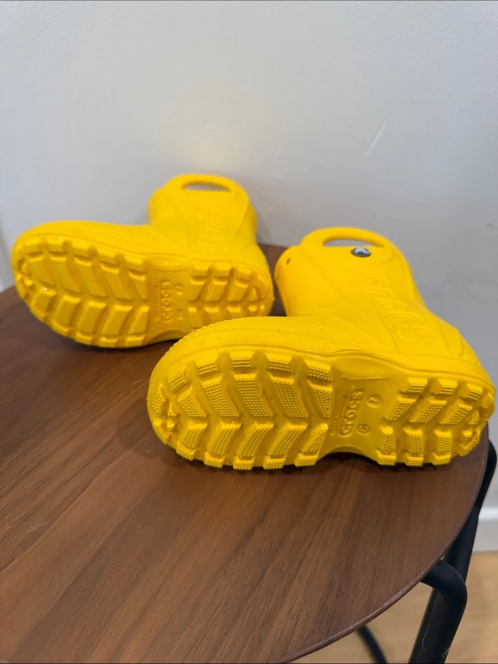 CROCS Kids' Bright Yellow Waterproof Handle Rain Boots